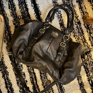 Coach Black Leather Satchel